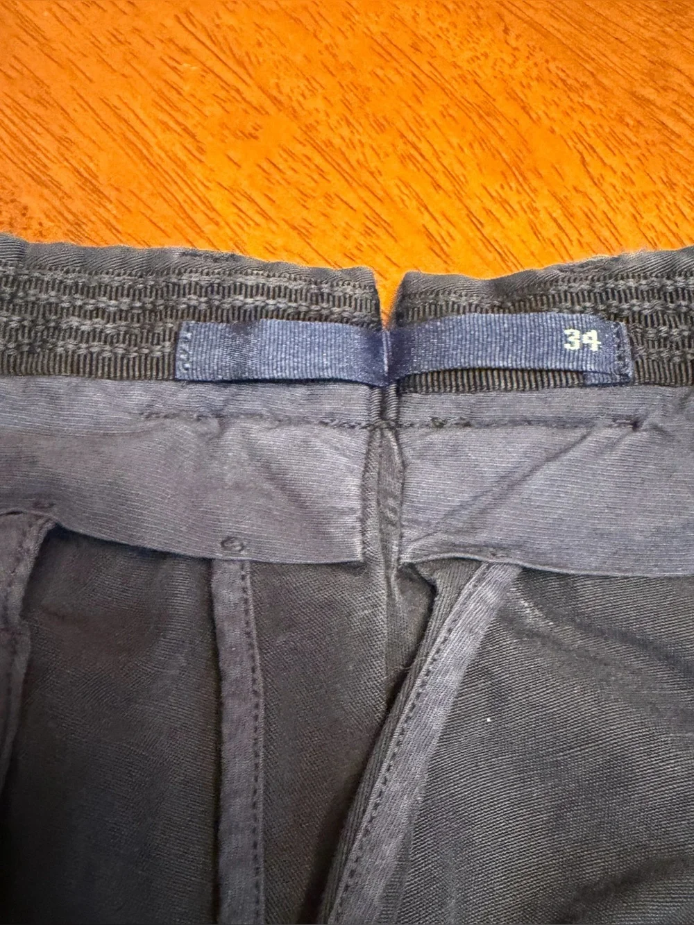 Incotex Slowear Chinolino Mens Navy Blue Linen Cotton Trousers Chino Pants 34x32
